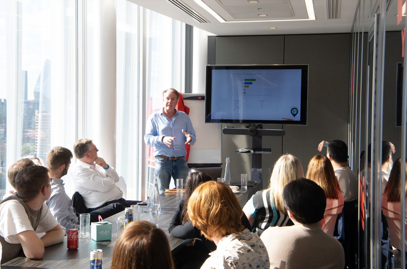 An all-hands meeting at adserve