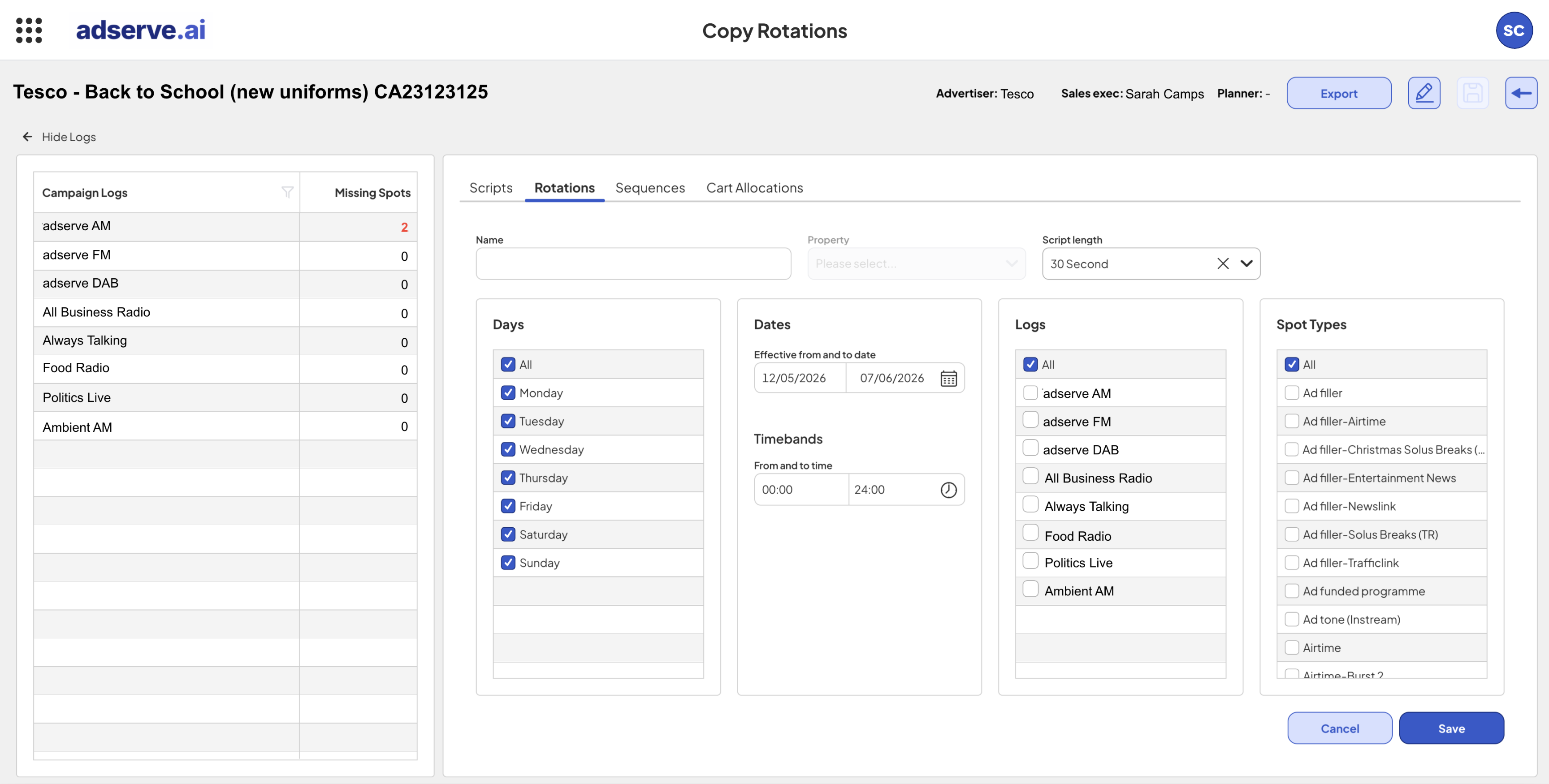 Copy rotation matrix